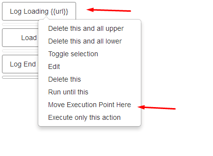 Move Execution Point Here