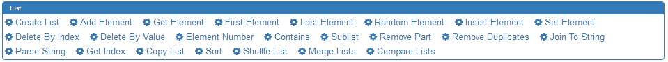 List Module Actions