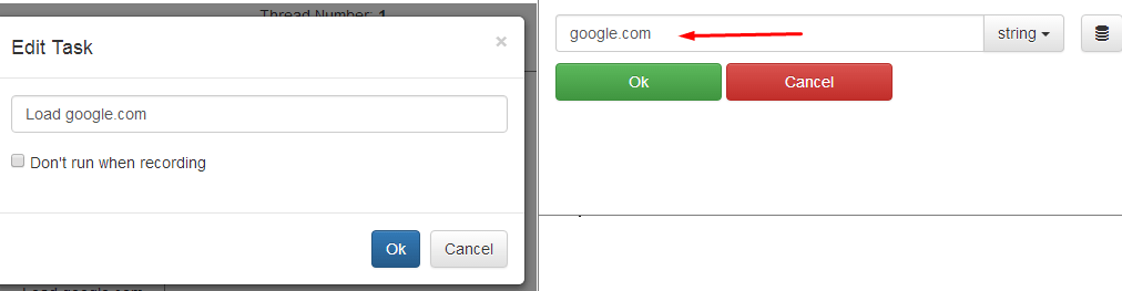 Edit Script Interface
